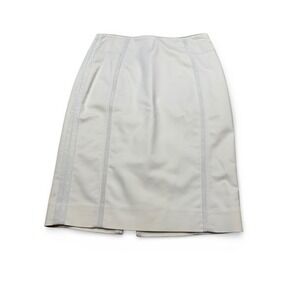White House Black Market‎ Perfect Form Petite 2P Pencil Skirt Gray
